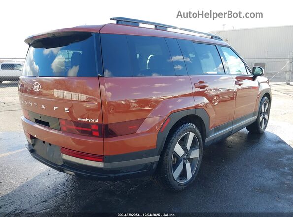 5NMP3DG14RH009695 2024 HYUNDAI SANTA FE HYBRID Оранжевый Задняя правая четверть