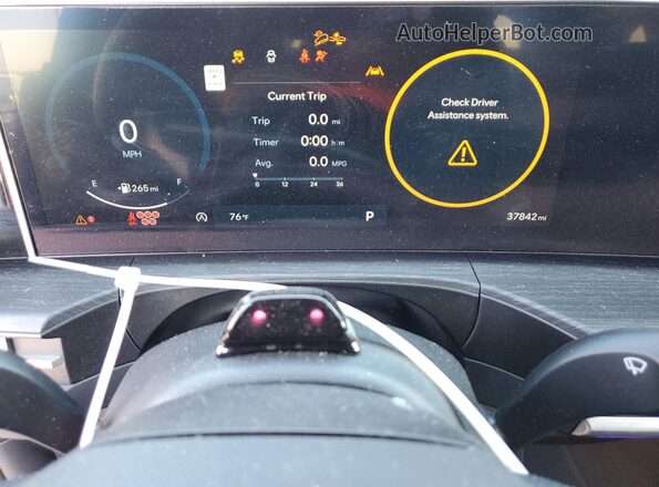 5NMP44GL9RH026975 2024 HYUNDAI SANTA Brown Instrument cluster view