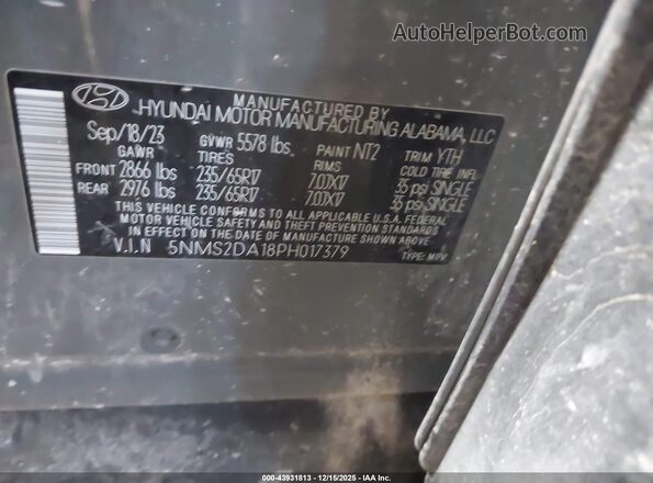 5NMS2DA18PH017379 2023 HYUNDAI SANTA FE HYBRID BLUE Gray Engine compartment view
