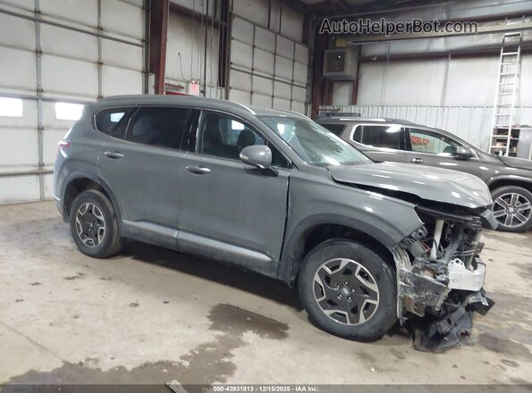 5NMS2DA18PH017379 2023 HYUNDAI SANTA FE HYBRID BLUE Gray Rear interior view