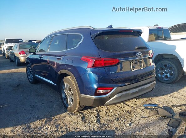 5NMS33AD1LH142879 2020 HYUNDAI SANTA FE Blue Trasero izquierdo