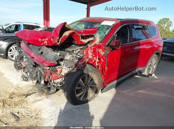 5NMS33AD3LH202371 2020 HYUNDAI SANTA FE Red Առջևի ձախ երեք քառորդ տեսարան