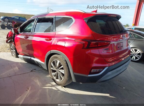 5NMS33AD3LH202371 2020 HYUNDAI SANTA FE Red Հետևի ձախ