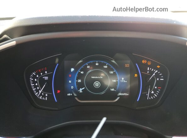 5NMS33AD8LH299955 2020 HYUNDAI SANTA Синий Вид щитка приборов