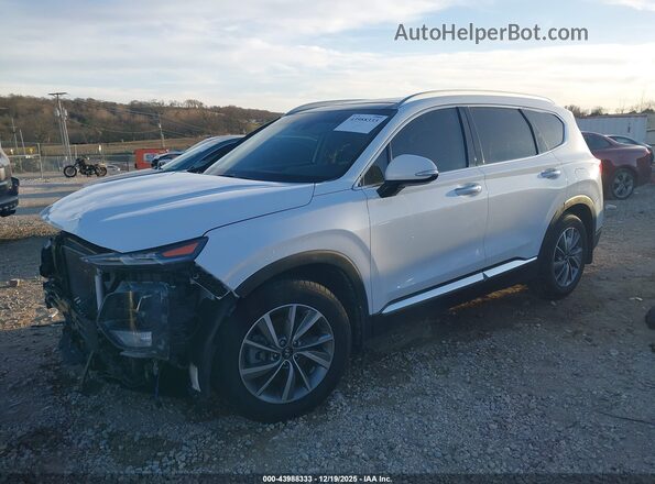 5NMS33ADXLH286401 2020 HYUNDAI SANTA FE White წინა მარცხენა ხედი სამი მეოთხედიდან
