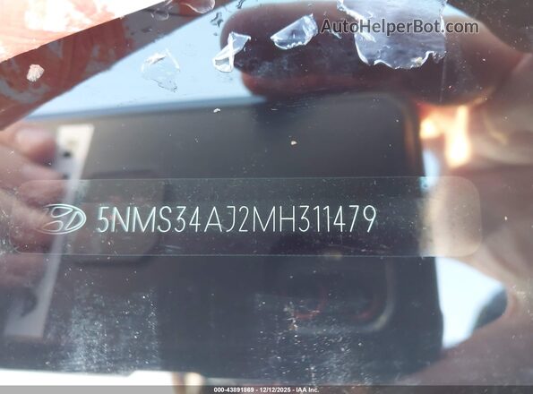 5NMS34AJ2MH311479 2021 HYUNDAI SANTA FE Gray Widok komory silnika