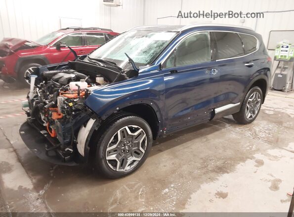 5NMS3DA15PH007468 2023 HYUNDAI SANTA FE HYBRID Blue წინა მარცხენა ხედი სამი მეოთხედიდან