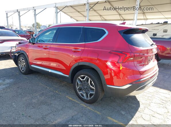 5NMS44AL2MH313487 2021 HYUNDAI SANTA FE Red Rear left
