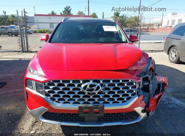5NMS44AL2MH313487 2021 HYUNDAI SANTA FE Red Instrument cluster view