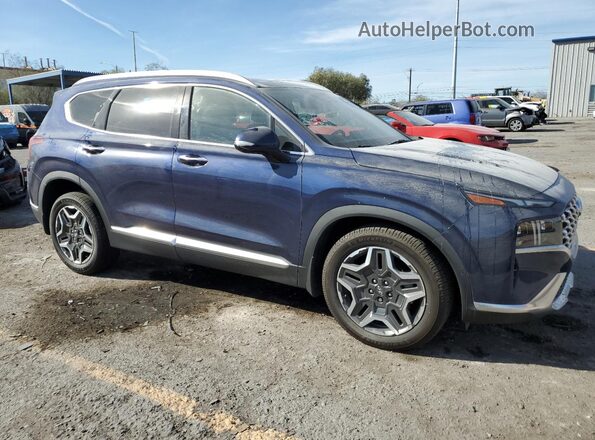 5NMS44AL3NH461150 2022 HYUNDAI SANTA Blue Delantero derecho