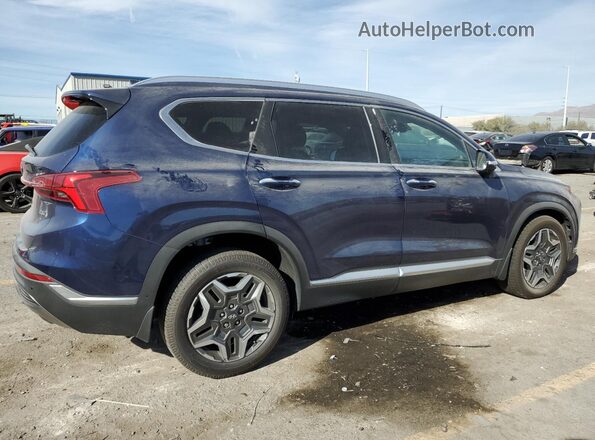 5NMS44AL3NH461150 2022 HYUNDAI SANTA Blue Trasero derecho