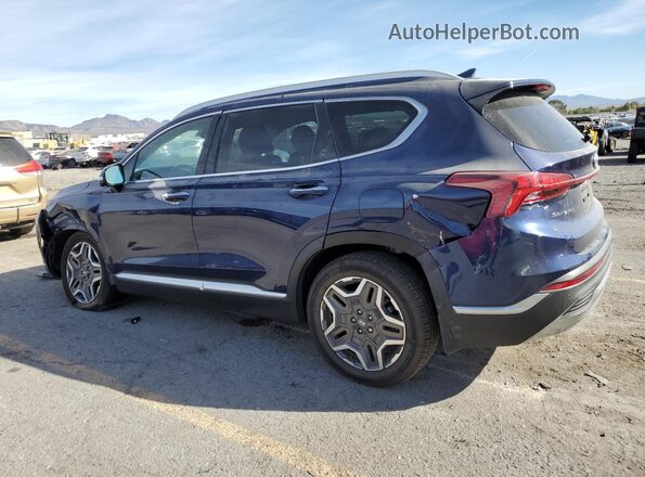 5NMS44AL3NH461150 2022 HYUNDAI SANTA Blue Trasero izquierdo