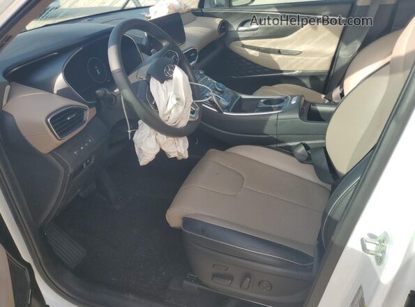 5NMS44ALXMH370133 2021 HYUNDAI SANTA White Vista interior delantera