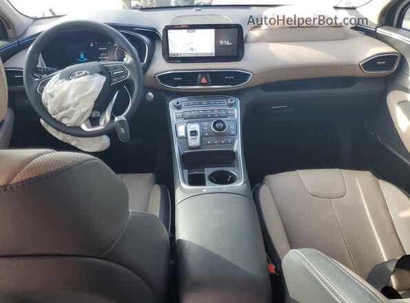 5NMS44ALXMH370133 2021 HYUNDAI SANTA White Vista del salpicadero