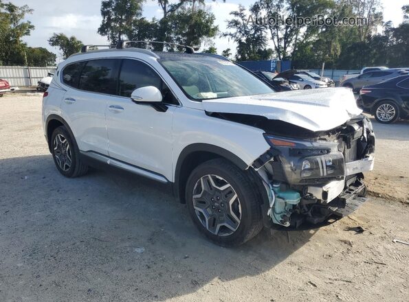 5NMS44ALXMH370133 2021 HYUNDAI SANTA White Delantero derecho