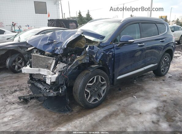 5NMS4DAL6MH318384 2021 HYUNDAI SANTA FE Синий Передняя левая четверть