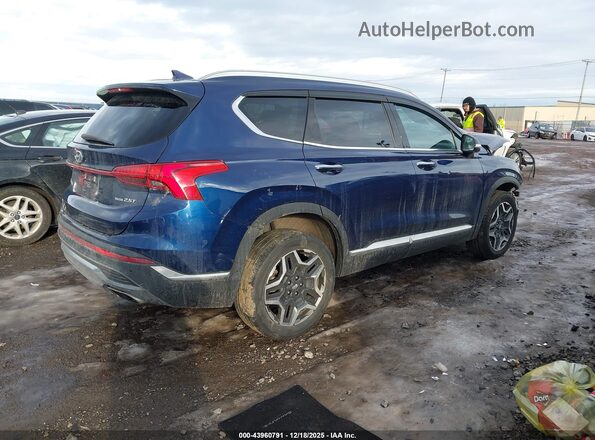 5NMS4DAL6MH318384 2021 HYUNDAI SANTA FE Синий Задняя правая четверть