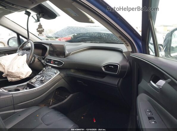5NMS4DAL6MH318384 2021 HYUNDAI SANTA FE Синий Вид салона спереди