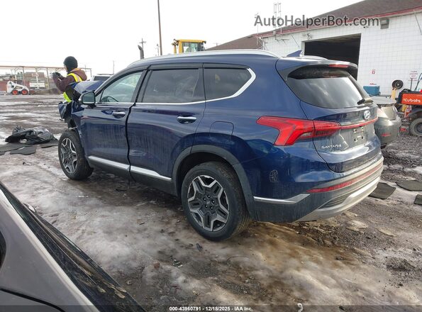 5NMS4DAL6MH318384 2021 HYUNDAI SANTA FE Синий Задняя левая четверть