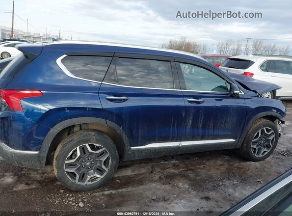 5NMS4DAL6MH318384 2021 HYUNDAI SANTA FE Синий Вид задней части салона