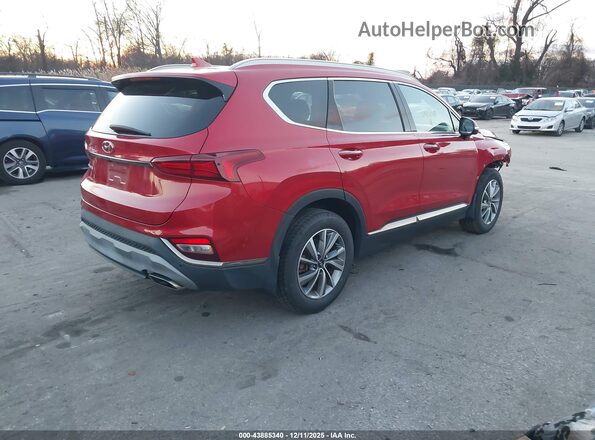 5NMS53AD5LH189083 2020 HYUNDAI SANTA FE Red უკანა მარჯვენა