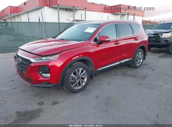 5NMS53AD5LH189083 2020 HYUNDAI SANTA FE Red წინა მარცხენა ხედი სამი მეოთხედიდან