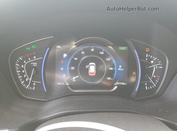 5NMS53AD7LH213044 2020 HYUNDAI SANTA Black Instrument cluster view
