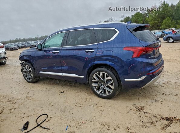 5NMS54AL4NH375150 2022 HYUNDAI SANTA FE CALLIGRAPHY Blue Trasero izquierdo