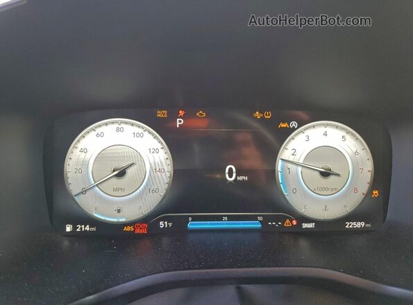 5NMS54AL9NH384670 2022 HYUNDAI SANTA FE CALLIGRAPHY Black Instrument cluster view