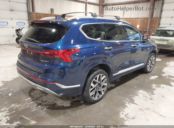 5NMS5DAL2NH480303 2022 HYUNDAI SANTA FE CALLIGRAPHY Blue Rear right