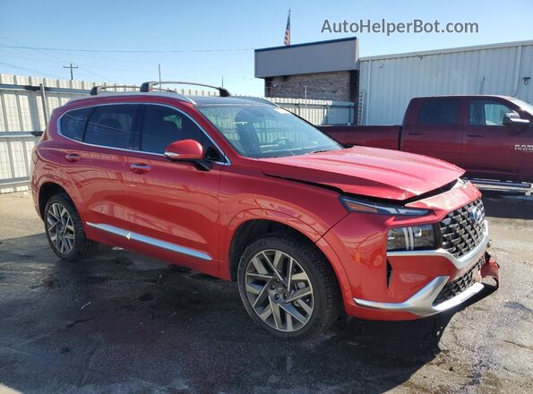 5NMS5DAL9PH574407 2023 HYUNDAI SANTA FE CALLIGRAPHY Red Delantero derecho