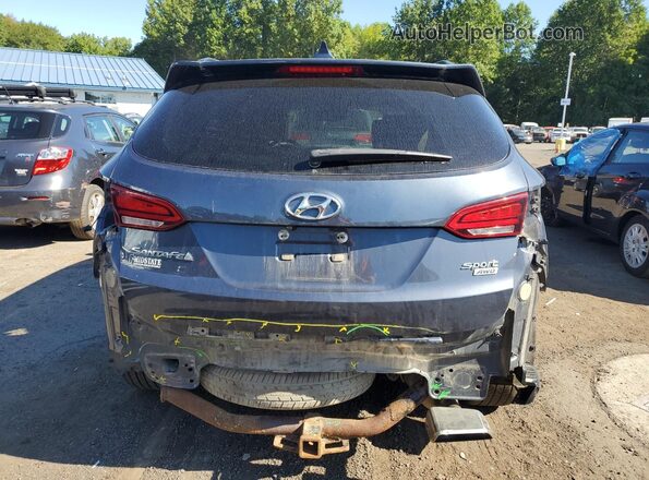 5NMZUDLB7HH035307 2017 HYUNDAI SANTA Blue Widok z tyłu