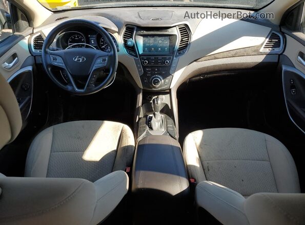 5NMZUDLB7HH035307 2017 HYUNDAI SANTA Blue Widok deski rozdzielczej