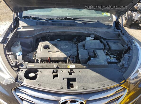5NMZUDLB7HH035307 2017 HYUNDAI SANTA Blue Widok komory silnika