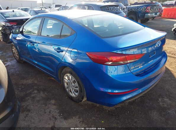 5NPD74LF9JH259532 2018 HYUNDAI ELANTRA Blue Rear left