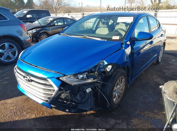 5NPD74LF9JH259532 2018 HYUNDAI ELANTRA Blue Front left