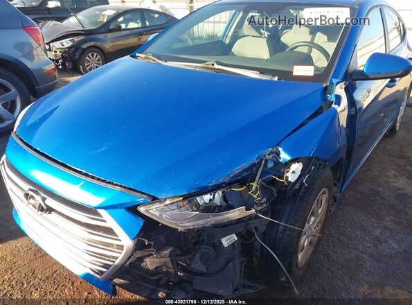 5NPD74LF9JH259532 2018 HYUNDAI ELANTRA Blue Front view
