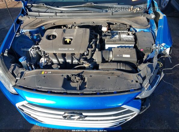 5NPD74LF9JH259532 2018 HYUNDAI ELANTRA Blue Rear view