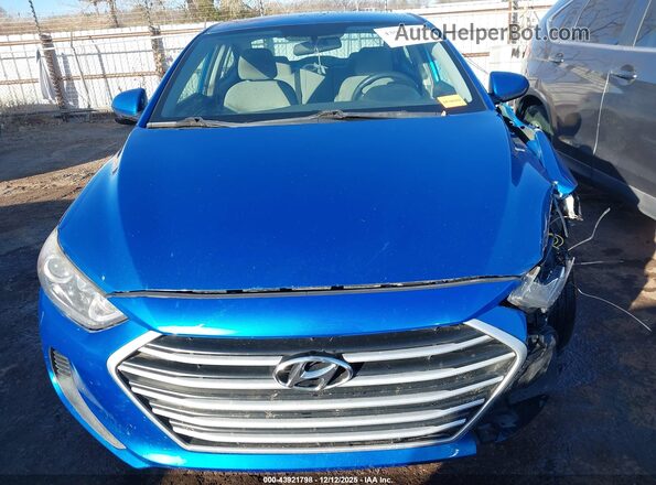 5NPD74LF9JH259532 2018 HYUNDAI ELANTRA Blue Instrument cluster view