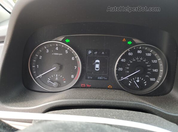 5NPD84LF3JH333007 2018 HYUNDAI ELANTRA Red Вид щитка приладів