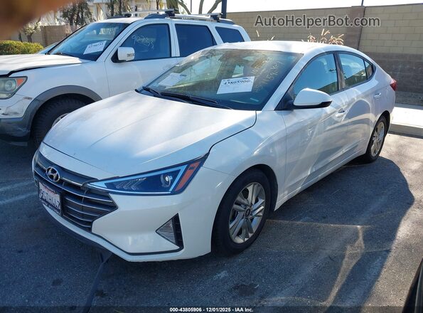5NPD84LF4LH571595 2020 HYUNDAI ELANTRA White Առջևի ձախ երեք քառորդ տեսարան