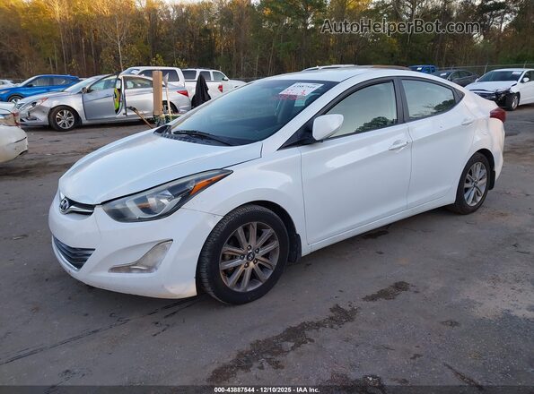 5NPDH4AE4GH660180 2016 HYUNDAI ELANTRA Белый Передняя левая четверть