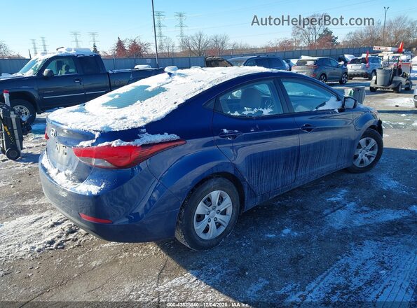 5NPDH4AEXGH745735 2016 HYUNDAI ELANTRA Blue Rear right