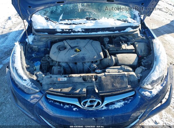 5NPDH4AEXGH745735 2016 HYUNDAI ELANTRA Blue Rear view