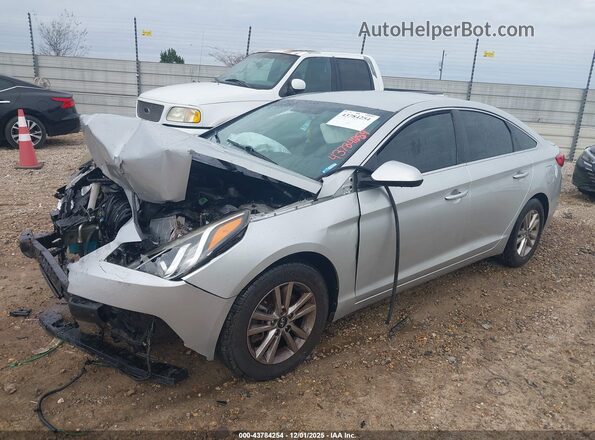5NPE24AF7GH389615 2016 HYUNDAI SONATA Silver Առջևի ձախ երեք քառորդ տեսարան