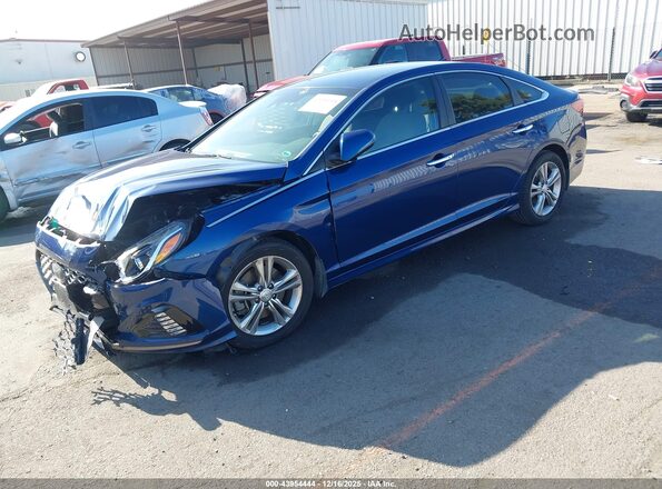 5NPE34AF5JH723256 2018 HYUNDAI SONATA Blue 