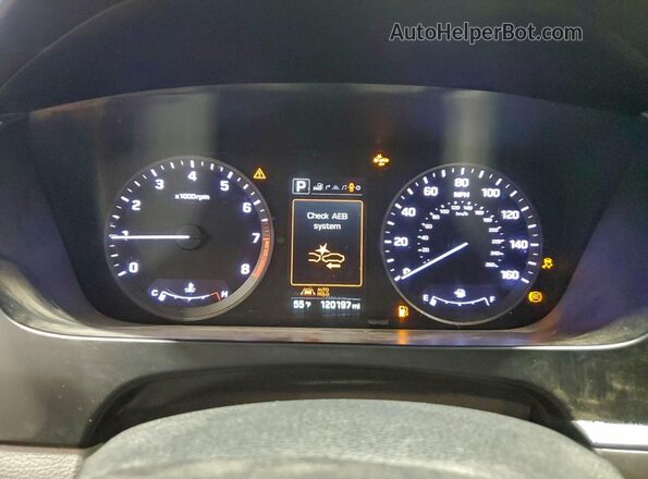 5NPE34AF7GH279113 2016 HYUNDAI SONATA Blue Vista del cuadro de instrumentos
