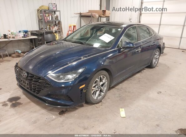 5NPEF4JA9LH004476 2020 HYUNDAI SONATA Blue Передня ліва чверть
