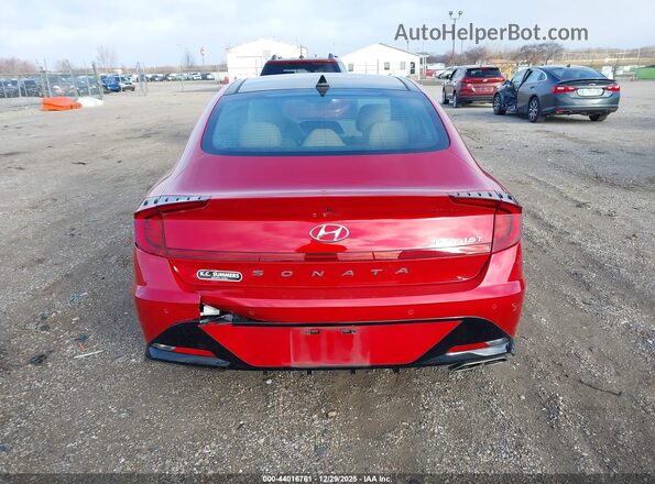 5NPEH4J29LH010071 2020 HYUNDAI SONATA Red 