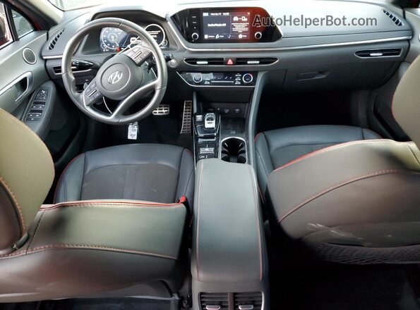 5NPEJ4J24MH064450 2021 HYUNDAI SONATA Red Вид панелі приладів